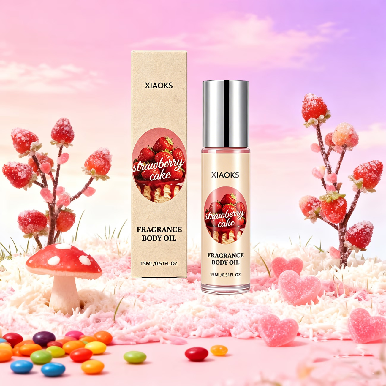 딸기 케이크 스위트 롤온 향수 1병 - 매력적인 플로럴 - Perfume Adrien Fragrance 리뷰 및 가격